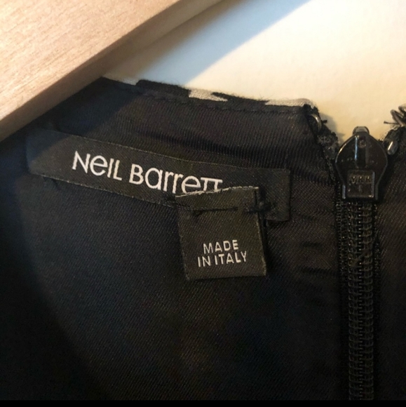 Black and White Pattern Dress | Neil Barrett - Picture 5 of 6